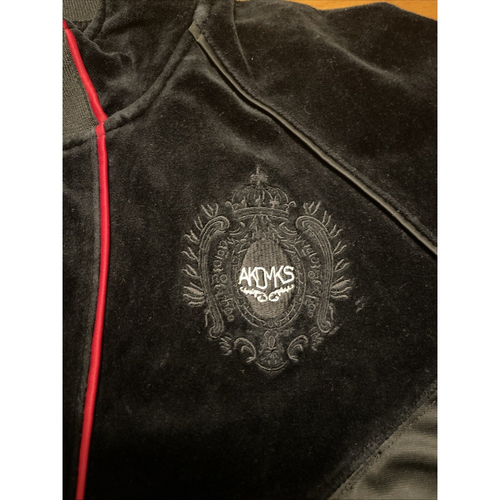 AKDMKS Akademiks Jacket Men 3XL Black Velour Vintage Hip Hop Y2K Street Wear - Picture 4 of 11